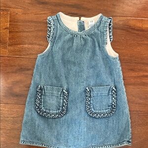 Baby Gap denim Sleeveless Dress with Pockets